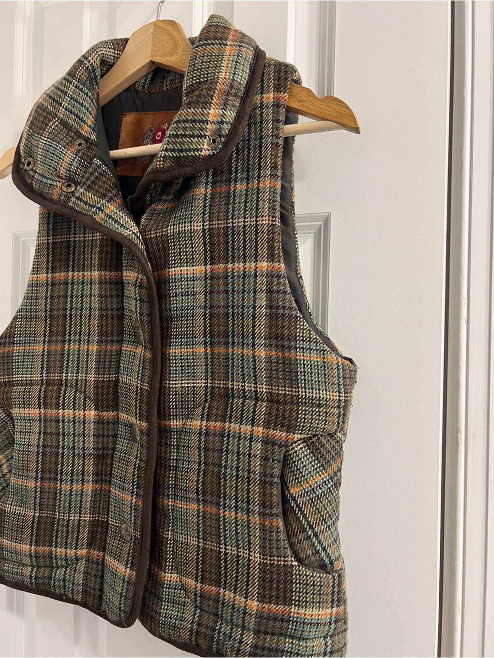BB Dakota Classic Academia Plaid Quilted Vest- XS/S - Picture 5 of 15